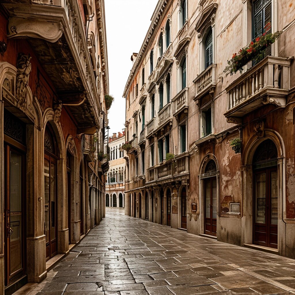 Старая и грязная венецианская гостиница.