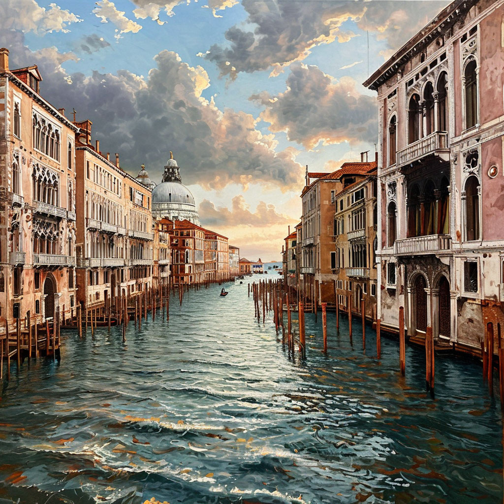 Над морем клубились низкие осенние тучи. В каналах плескалась гнилая вода. Холодный ветер дул на перекрестках. Но когда прорывалось солнце то из-под плесени на стенах проступал розовый мрамор.