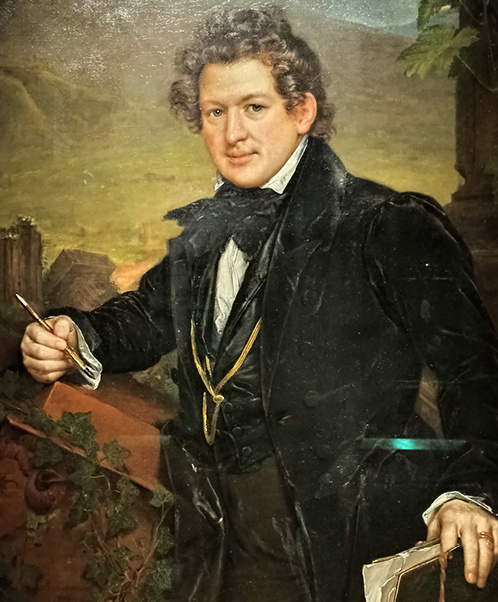 (Тропинин. Портрет К. Брюллова.)