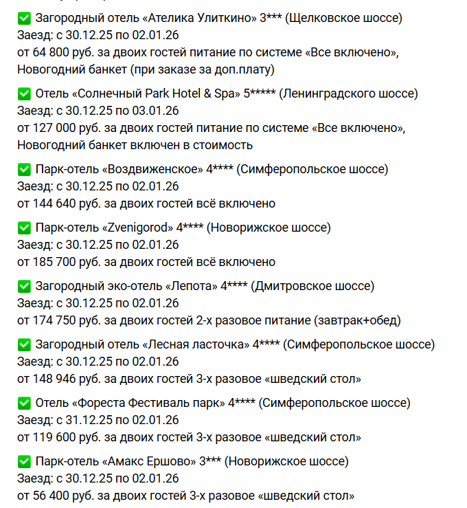 Новый год в Подмосковье