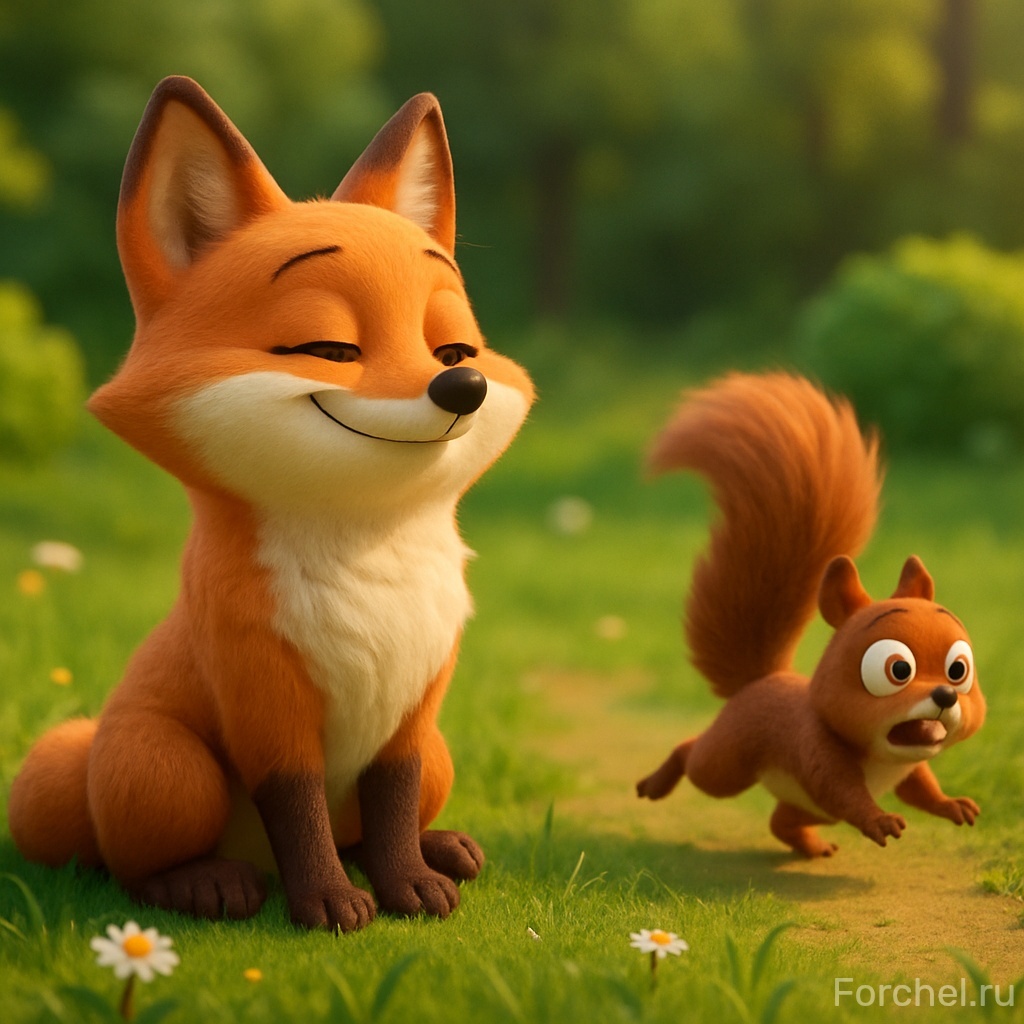 Лисичка и бельчонок