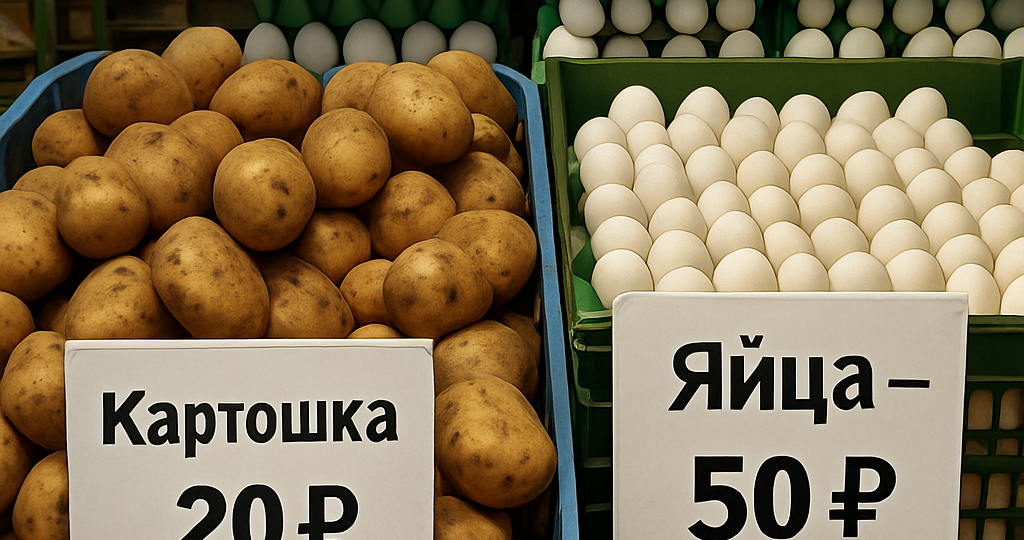 Яйца и картошка подешевели, но легче не стало
