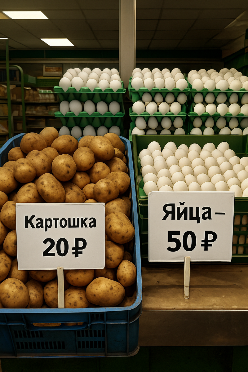 Яйца и картошка подешевели, но легче не стало