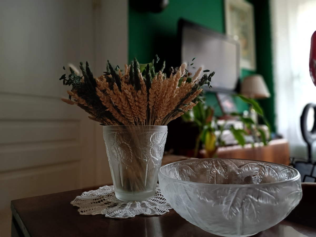 Этот букет из сухоцветов покупала в "Ленте" с огромной скидкой. В компанию с вазами "Баролак" он, неожиданно, влился как родной