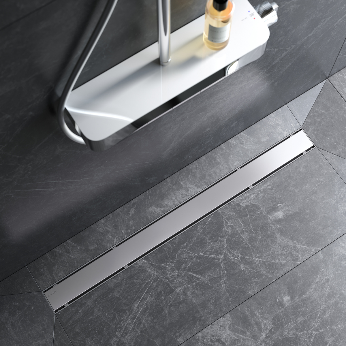 Трап для душа линейный, универсальный затвор Tile