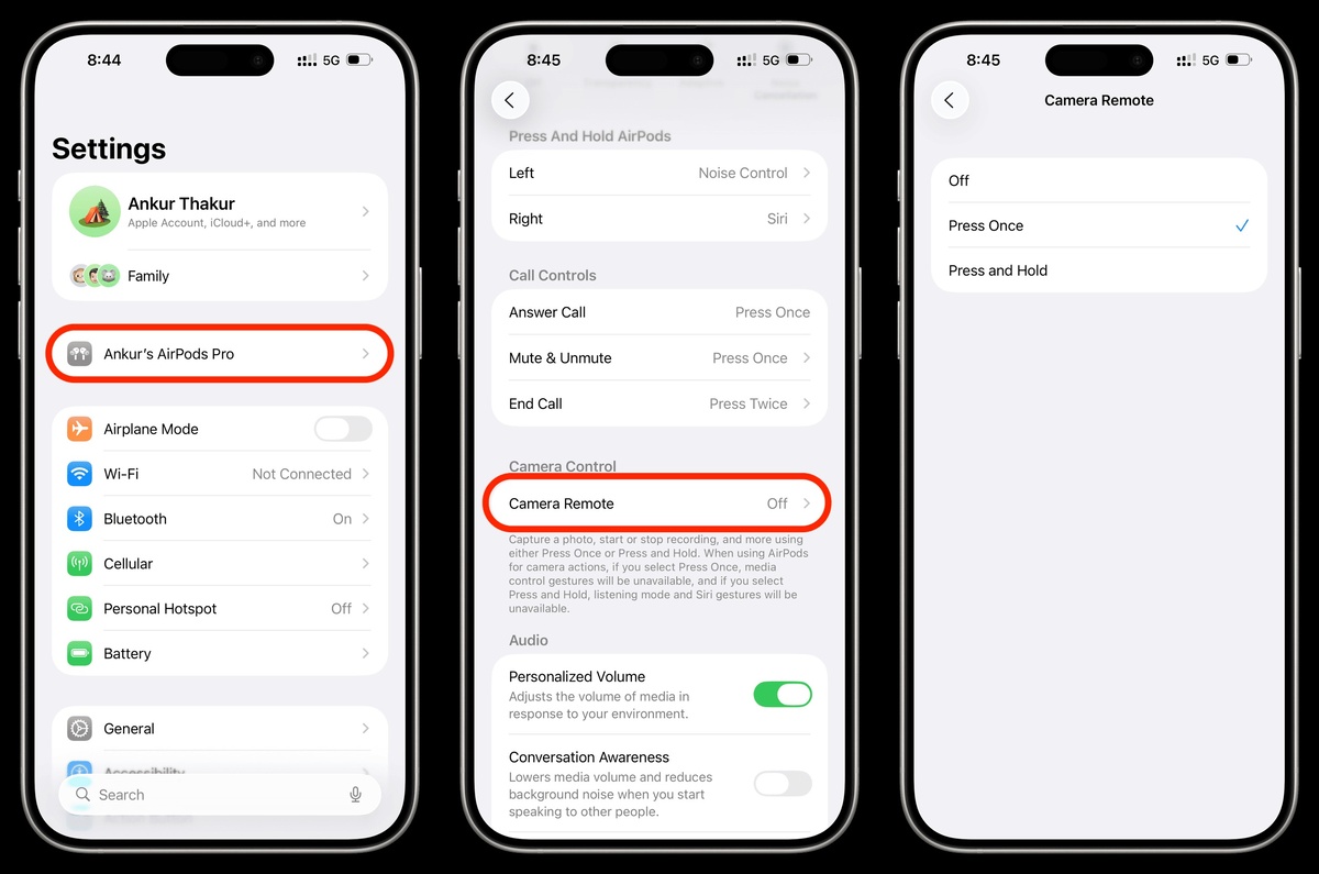    Настроить управление камерой iPhone через AirPods очень просто. Изображение: idownloadblog.com