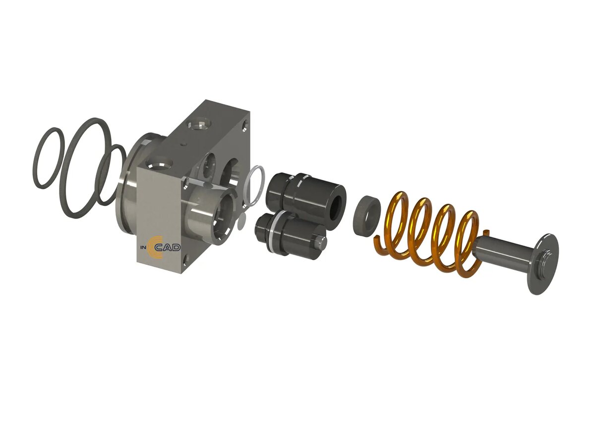 3Д-модель узла гидроцилиндра