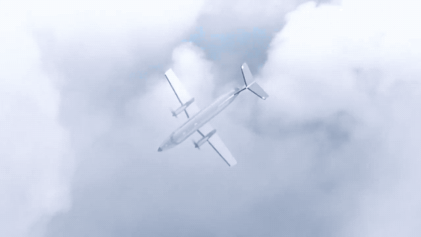 Компьютерная анимация последнего пике рейса 3272 