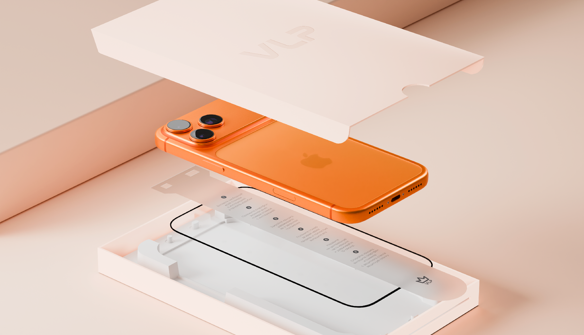 Защитное стекло 3D VLP Easy Box со встроенным аппликатором для iPhone 17/17 PRO/16 PRO