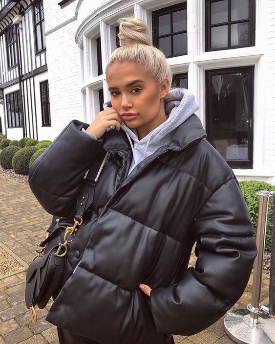 Кожаные пуховики