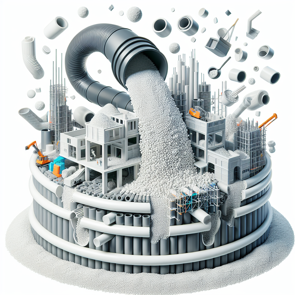 Применение в строительстве
В строительной отрасли ПВХ-гранулы используются для производства оконных профилей, труб, кабельных каналов, сайдинга и напольных покрытий. Например, современные окна из ПВХ-профиля обладают высокой тепло- и шумоизоляцией, устойчивы к ультрафиолету и не требуют сложного ухода. Трубы из ПВХ-гранул применяются в системах водоснабжения и канализации благодаря их прочности и химической стойкости.
