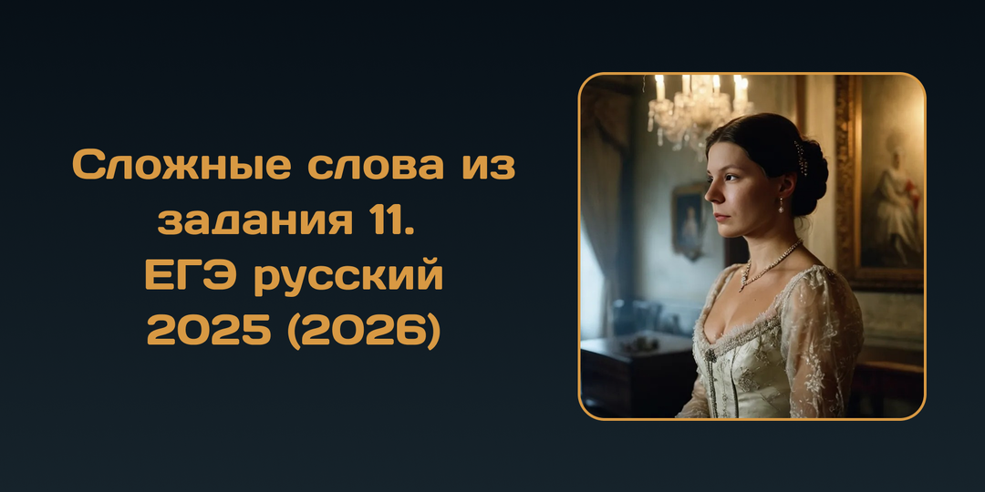 Сложные слова из задания 11. ЕГЭ русский 2025 (2026)