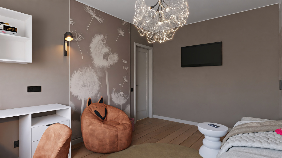 Вариант дизайна в теплой глубокой по тону гамме