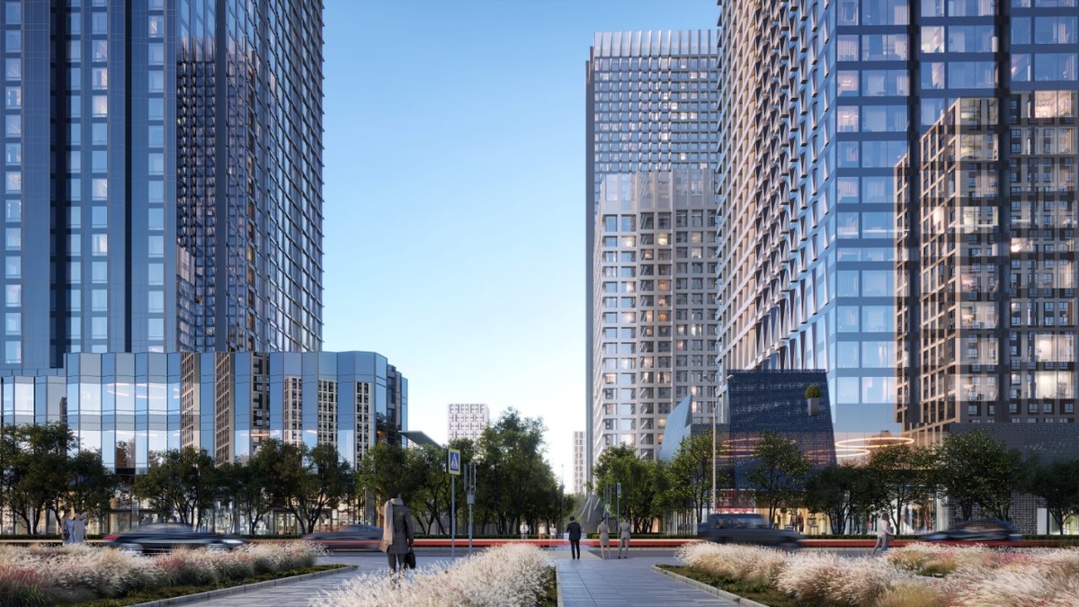 В высотном проекте Upside Towers будет 20 тыс. кв. м общественных пространств и коммерческой инфраструктуры. Фото: Upside Development