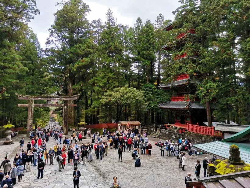     Туристы в национальном парке Никко японского острова Хонсю. © РИА Новости. Евгений Епанчинцев