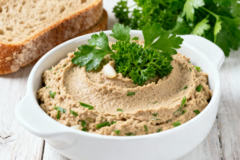 Фасолевая паста с чесноком