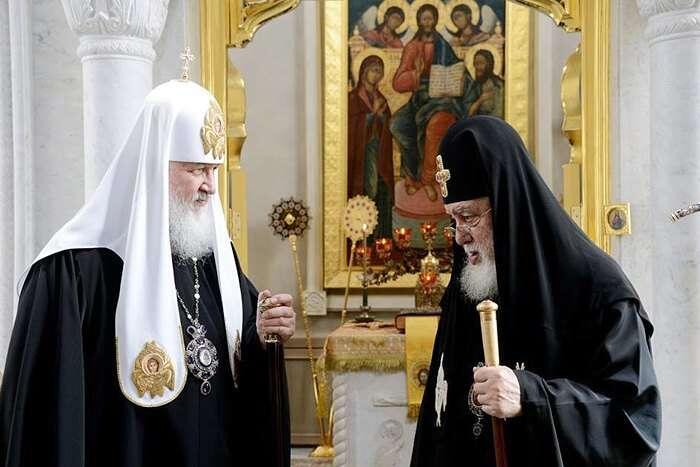 Патриарх Кирилл и католикос-патриарх Илия II.