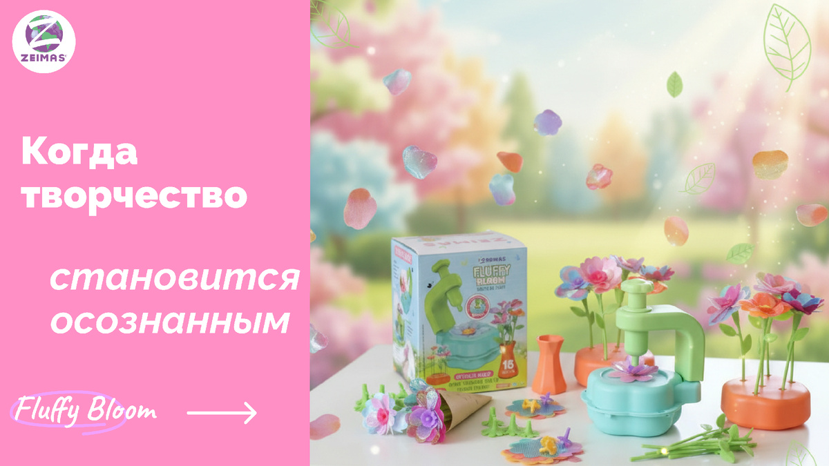 Fluffy Bloom by Zeimas: многоразовое использование материалов и бережное воспитание через творчество