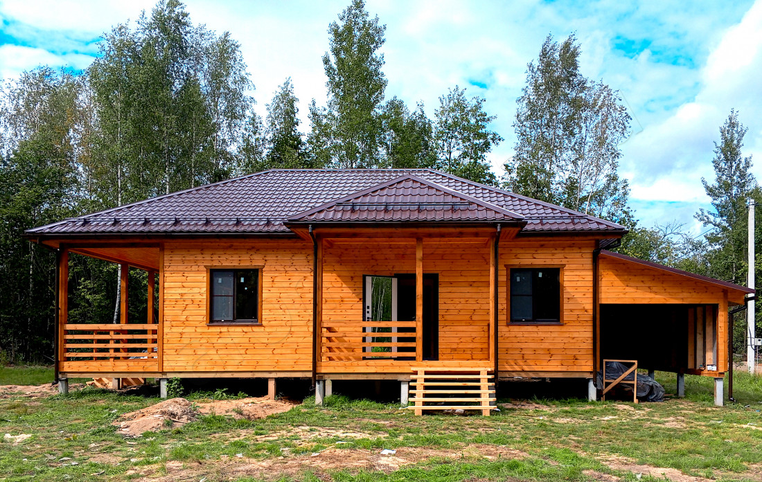 Каркасный дом в деревне Марьино