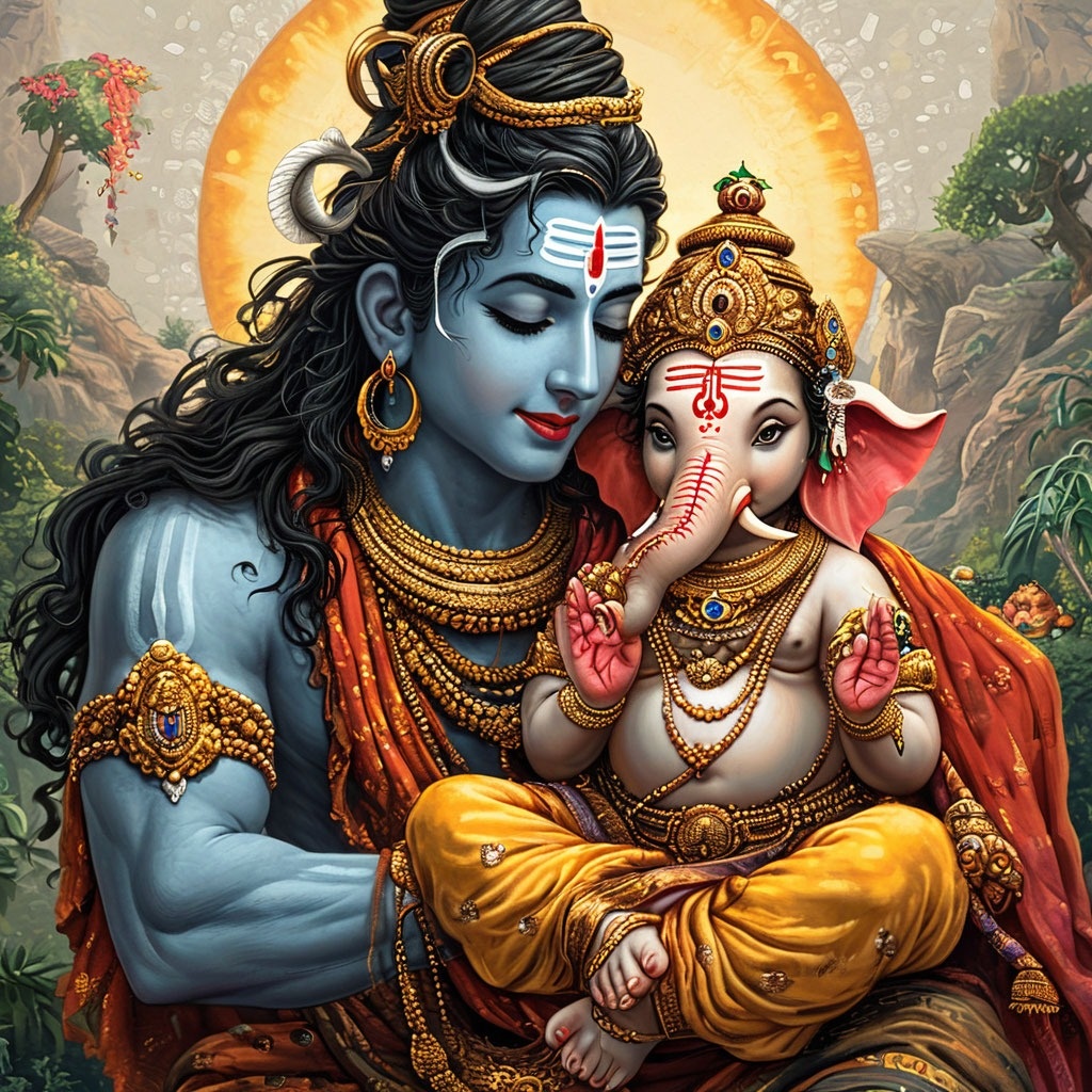 Шива вернул Ганеши к жизни