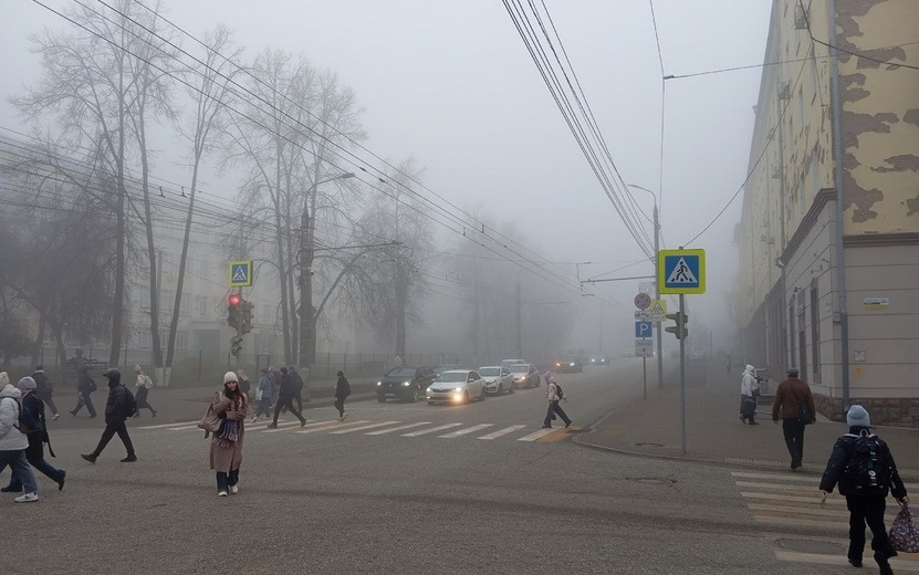    Жителей Ижевска снова предупредили о тумане