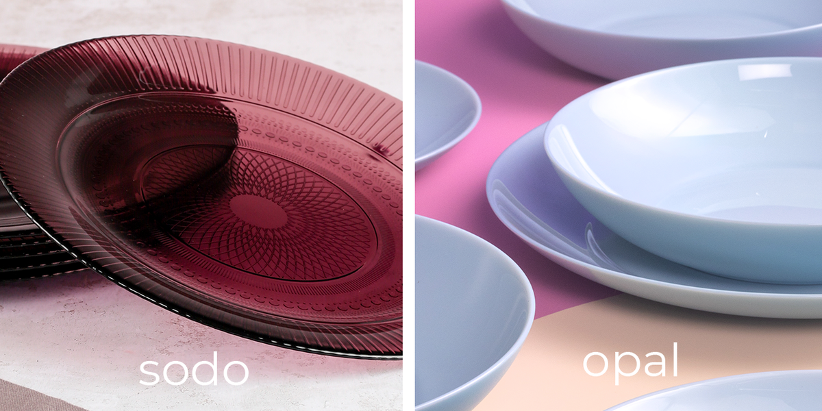 1. Серия Луиз в оттенке Лилак  2. Серия Apy в оттенке Paradaise Blue 