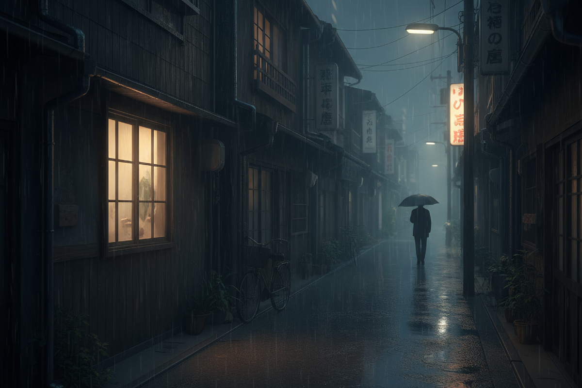 Фукуока. Дом, где свет не гас даже ночью.