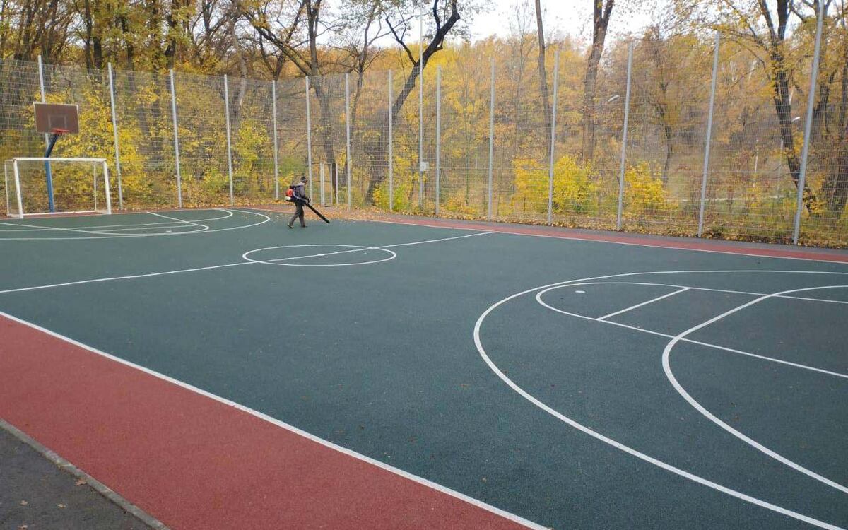    В Центральном воронежском парке досрочно завершены работы по ремонту спортивной площадки Фото «Галина Воробьева»