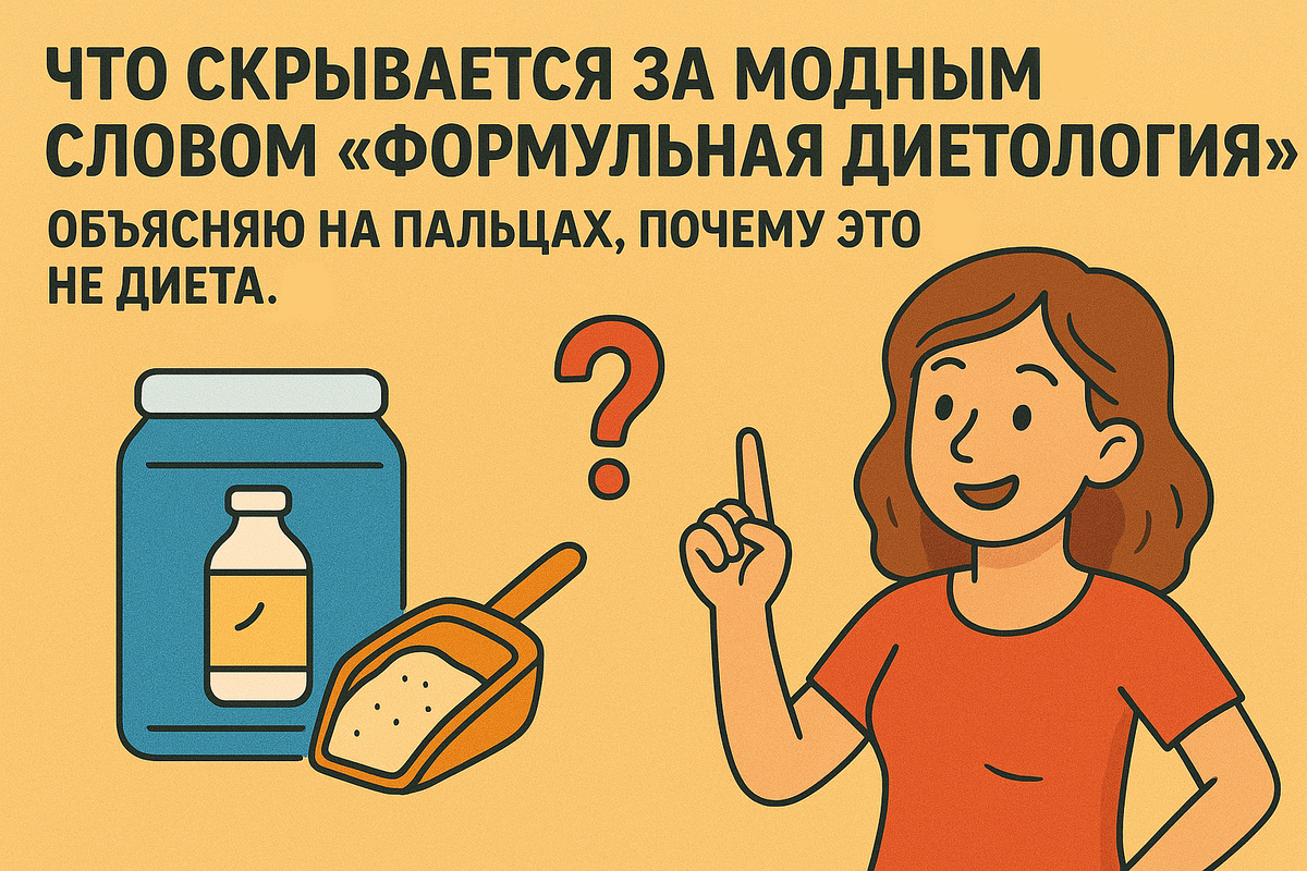 Что скрывается за модным словом «формульная диетология»? Объясняю на пальцах, почему это не диета.