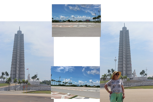 На Площади Революции: мемориал, посвящённый Хосе Марти и памятник ему.