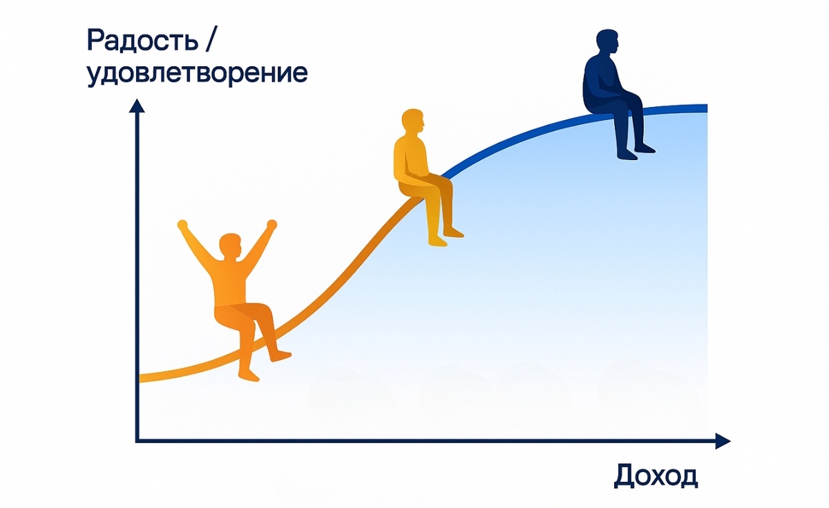 Чем выше доход, тем меньше радости на каждый следующий рубль