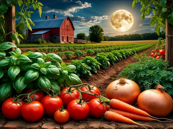 Компаньонское выращивание овощей. Картинка сгенерирована автором в нейросети