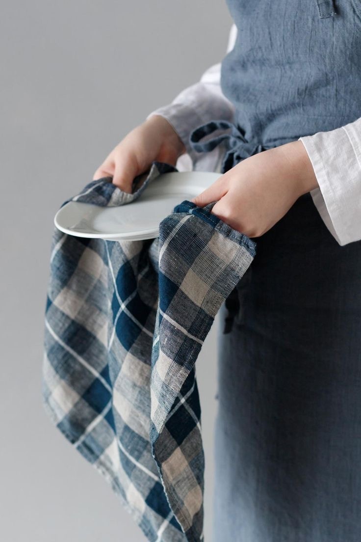 Льняное полотенце для кухни 