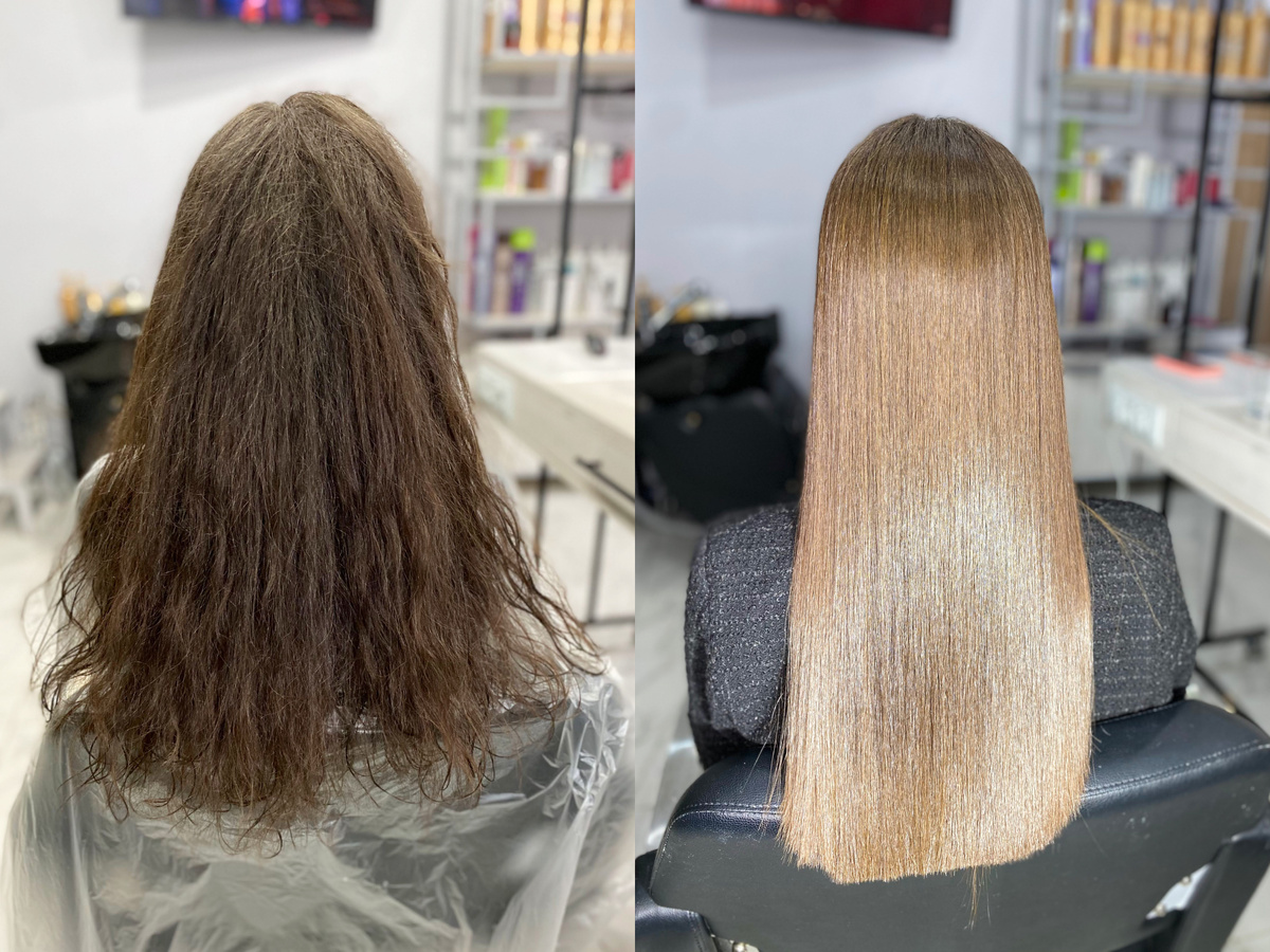 До и после нанопластики Floractive