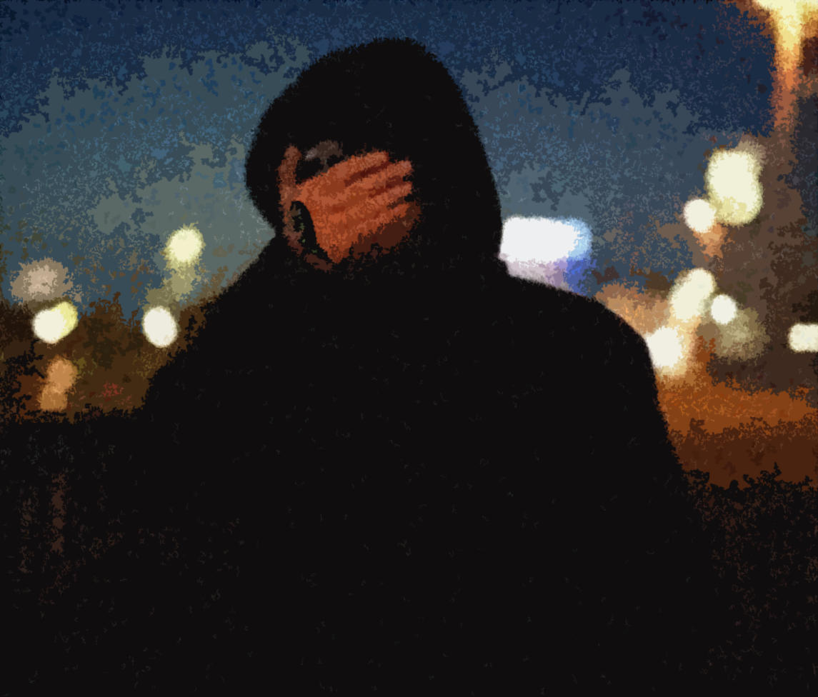 "Один из культистов нёсших проповедь на окраинах города."