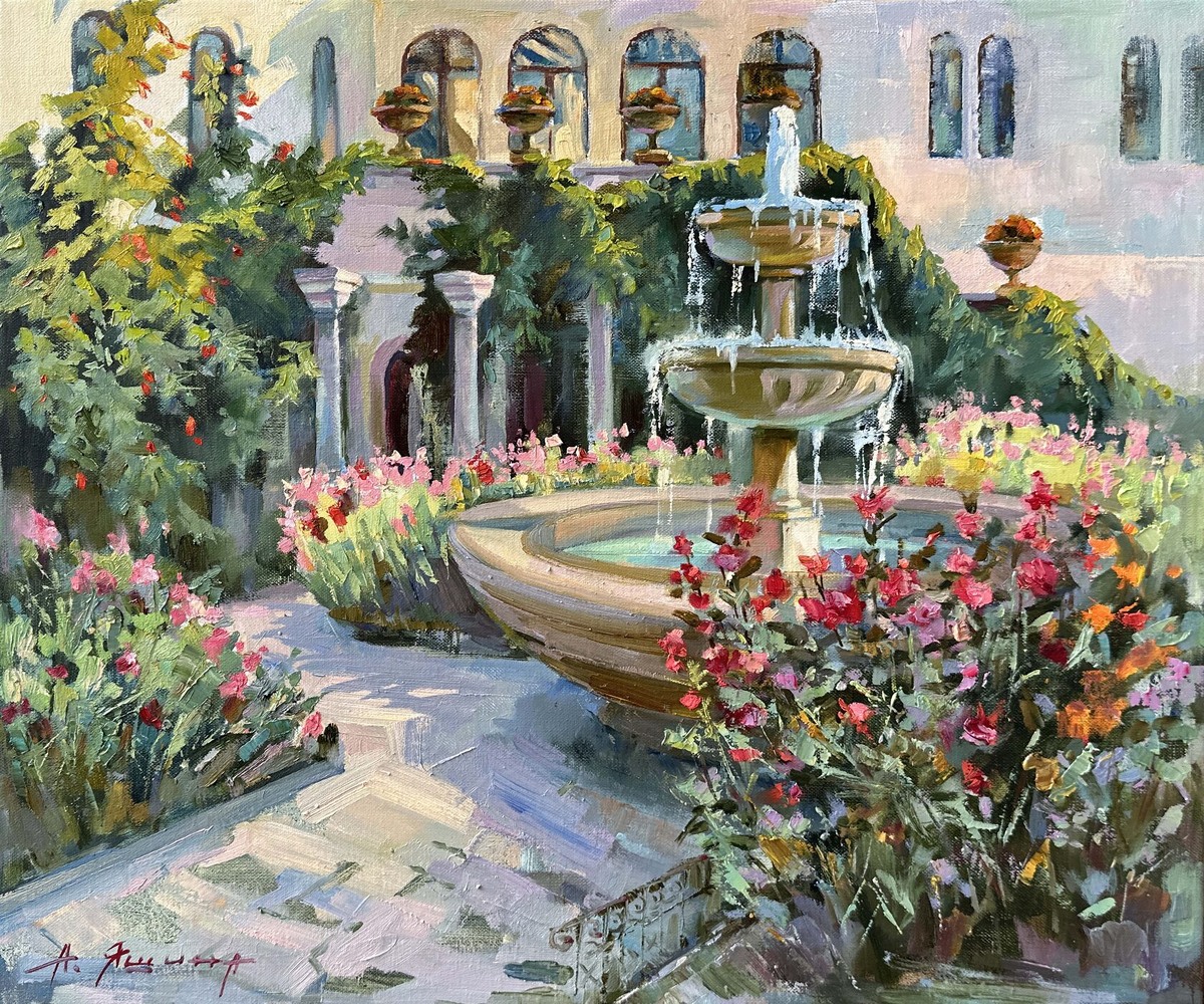 Херсонес. Византийский дворик - Алла Яшина. Холст, масло 50х60 см