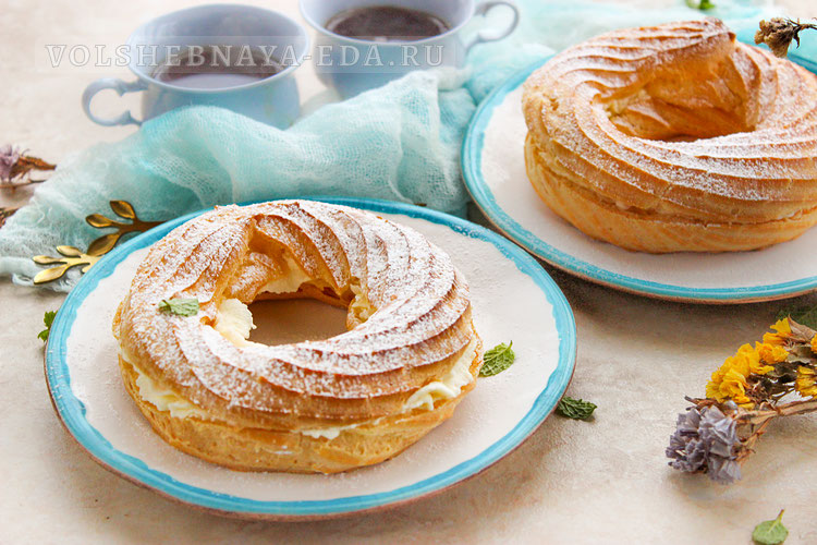 Заварные кольца с творожным кремом