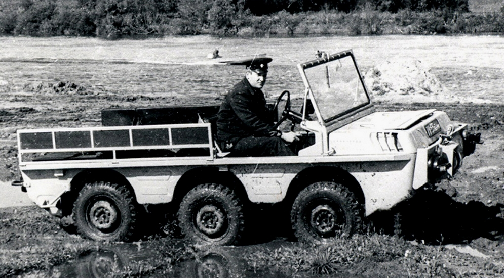 Трехосный ЛуАЗ-972 на испытаниях в 21 НИИЦ в 1982 году