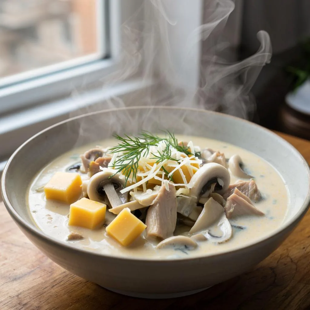 ▌ 🍲 Сырно-грибная симфония! Как приготовить идеальный супчик с курочкой 😋