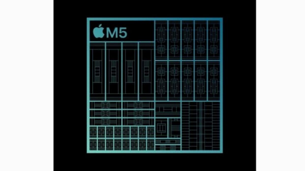 Рисунок процессора Apple M5. Процессор Apple M5 содержит десять вычислительных и десять графических ядер. Основное внимание уделяется производительности искусственного интеллекта (ИИ). Изображение: Apple