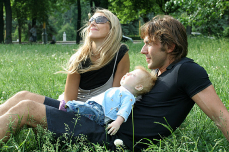 Андрей Малахов с женой и сыном