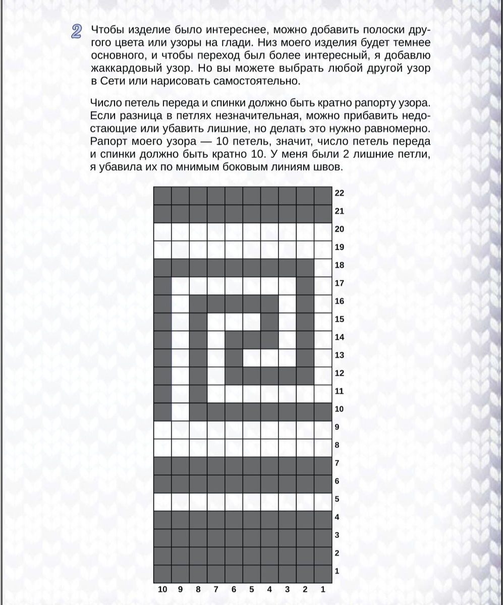 Схема узора