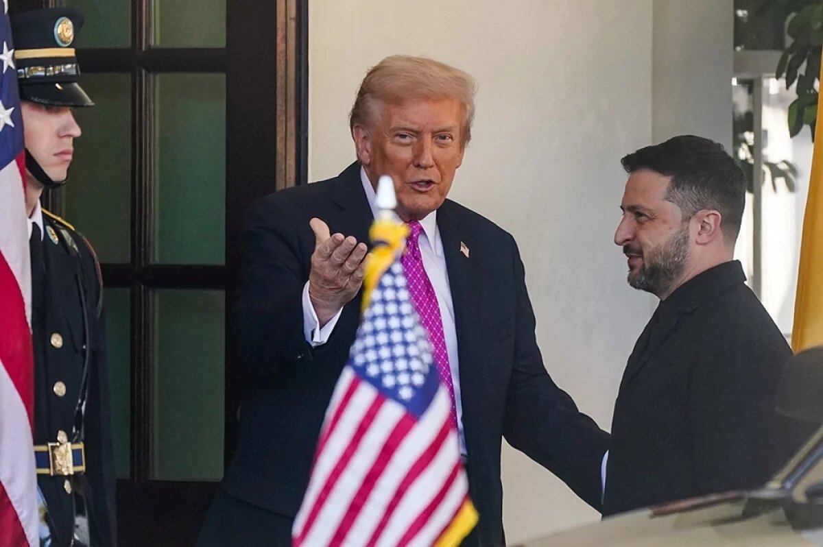    Встреча президента США Дональда Трампа и лидера киевского режима Владимира Зеленского в Вашингтоне.