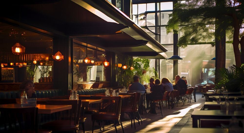 Кристина и Ангелина наблюдали за посетителями кафе