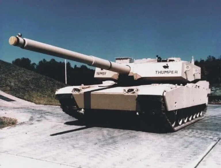 Экспериментальный Abrams M1 “Thumper” со 140-мм пушкой