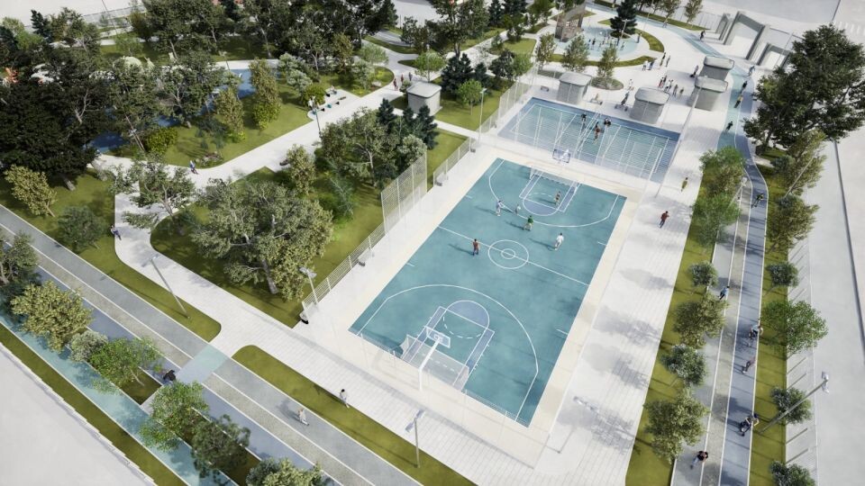    Визуализация предварительной концепции благоустройства зеленой зоны в микрорайоне ВРЗ. Источник: Предоставлено БВРЗ