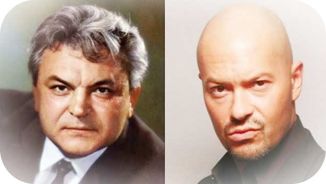 Слева отец Сергей Бондарчук, справа его младший сын Федор