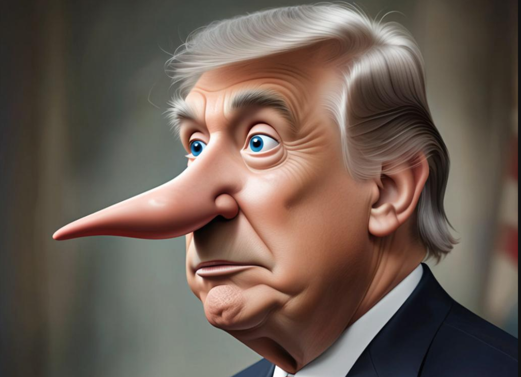 Так ИИ видит Трампа. С носом, как у Буратино