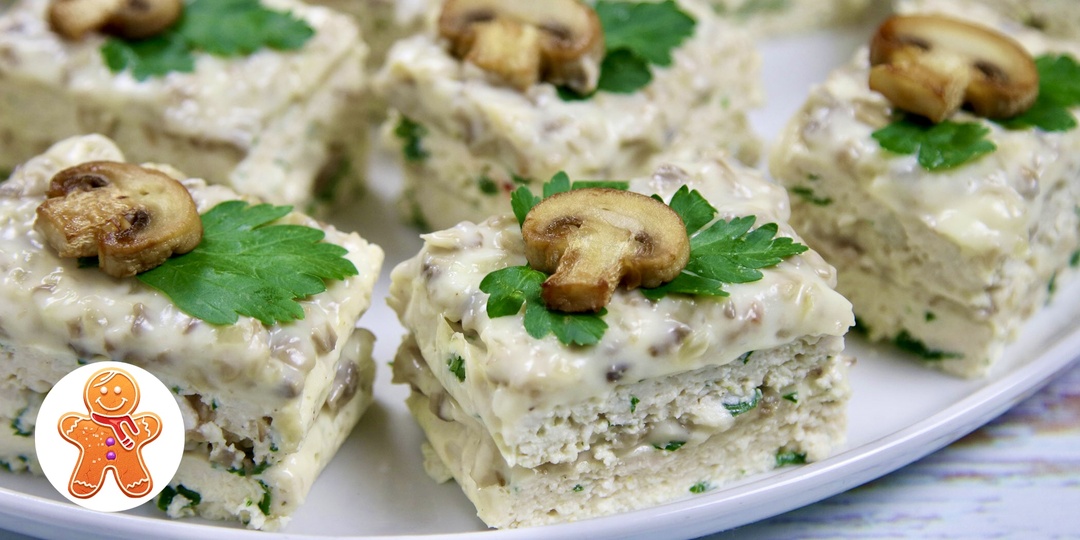 Необычное блюдо из курицы ✧ Куриные пирожные с грибным кремом