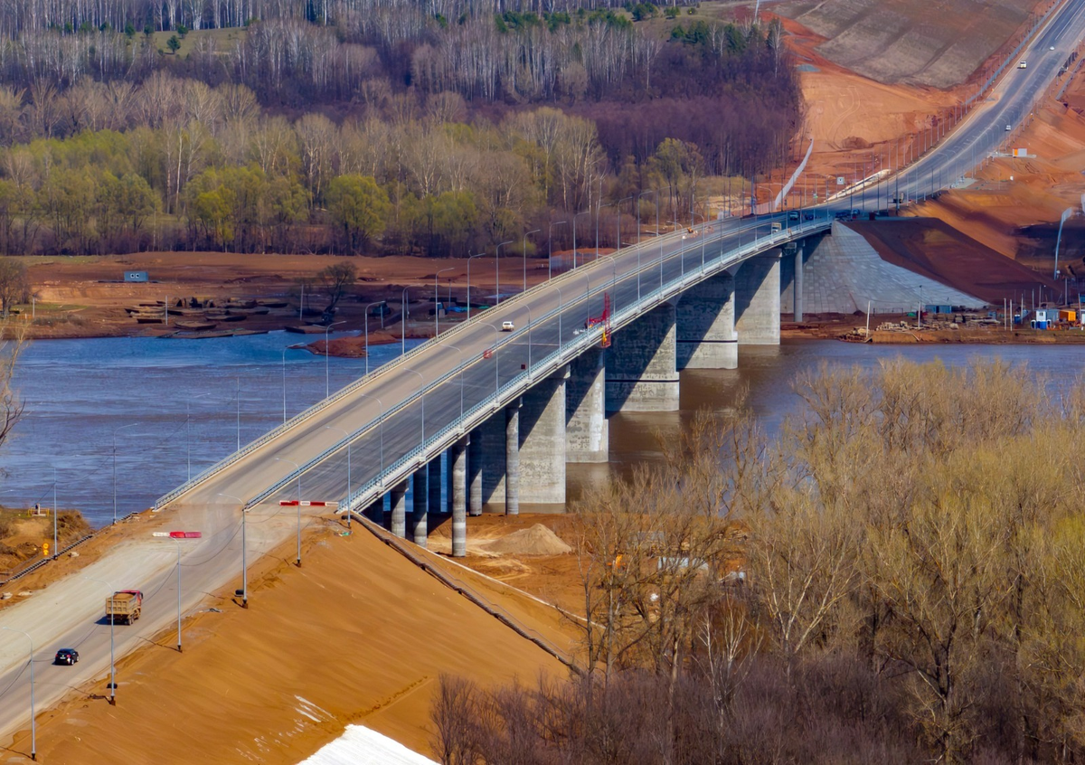 Мост через реку Белую на М-12.Фото:пресс-службы АО «Башкиравтодор»